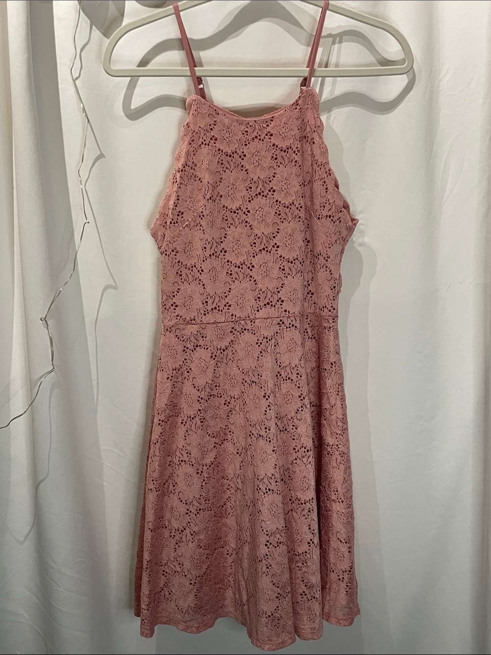 No Boundaries Dusty Rose Lace Mini Dress
